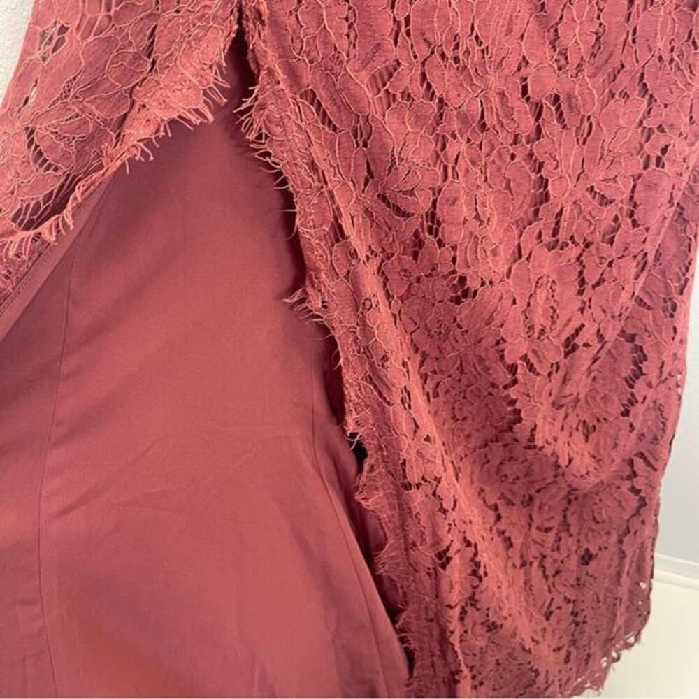 Fame and Partners‎ Twilight Dress Strapless Lace Cinnamon Rose Wine - Picture 11 of 13